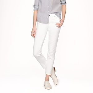 J. Crew Cropped Reid White Skinny Jeans